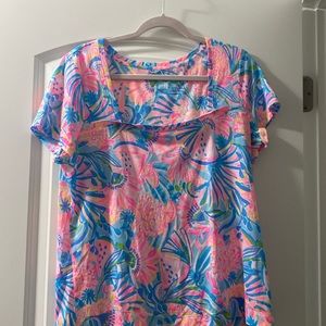 Lilly Pulitzer XL square neck women’s blouse